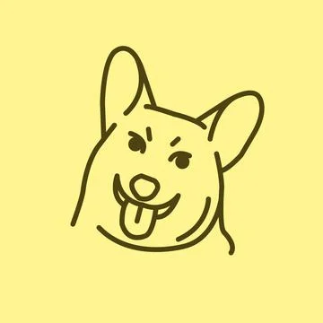 Simple Icon Dog Logo Design Illustration vector for digital and print design Stock Illustration