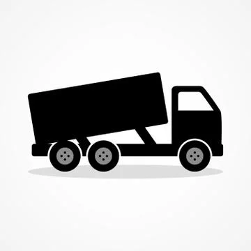 Simple icon of a dump truck Stock Illustration