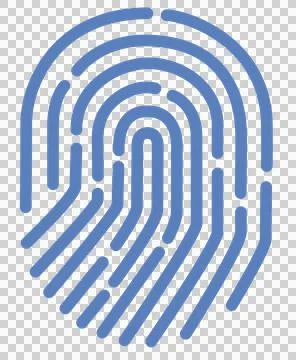 Simple icon of fingerprint authentication concept (light blue) Stock Illustration