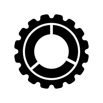 A simple icon with gears on the background. The gear icon. Vector illustratio Stock Illustration