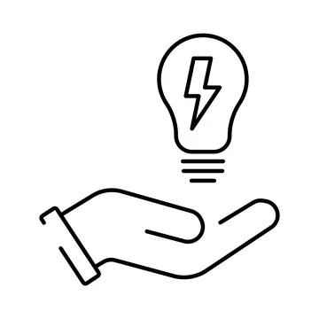 A simple icon icon for saving electricity Vector illustration Stock Illustration