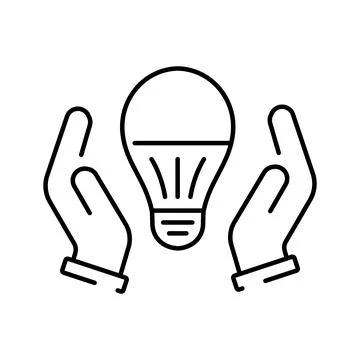 A simple icon icon for saving electricity. Vector illustration Stock Illustration