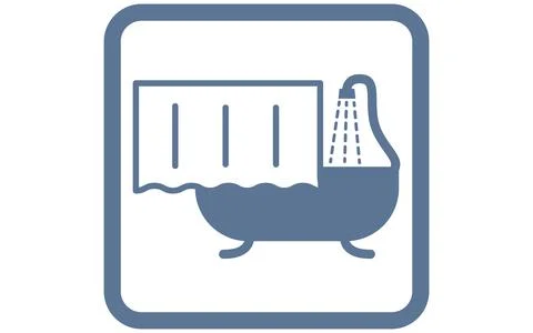 Simple icon illustration to take a shower Stock Illustration