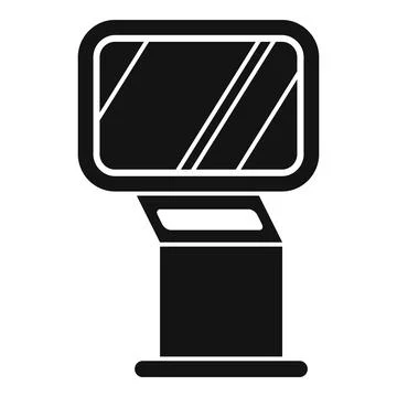 Simple icon of an interactive kiosk with a blank screen Stock Illustration