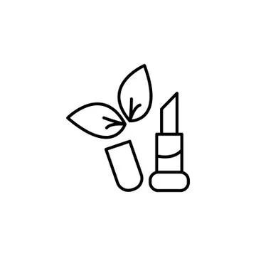 Simple icon lipstick. vector illustration black on white background Stock Illustration
