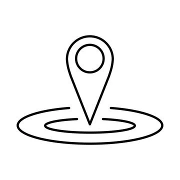 A simple icon of a location point on the map or on the terrain Stock Illustration