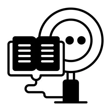 This simple icon of a magnifying glass hovering over a document is perfect for 库存插图