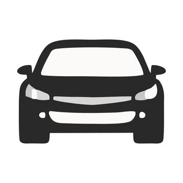 Simple icon modern sign car silhouette on background. Stock Illustration