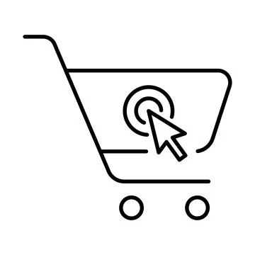 A simple icon for an online store or online shopping. Stock Illustration