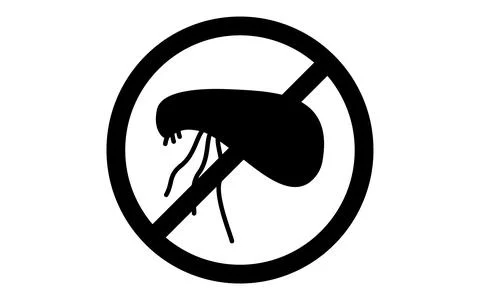A simple icon for pest control, fleas Illustrazione stock