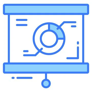 A simple icon of a report or document with a pie chart, perfect for 库存插图