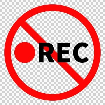 Simple icon representing no recording Stock Illustration