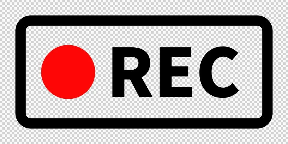 Simple icon representing recording in progress Stock Illustration