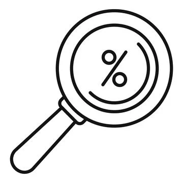 This simple icon represents searching for a discount or a sale Stockillustratie