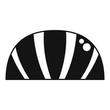 Simple icon of a seashell laying on the beach 스톡 일러스트