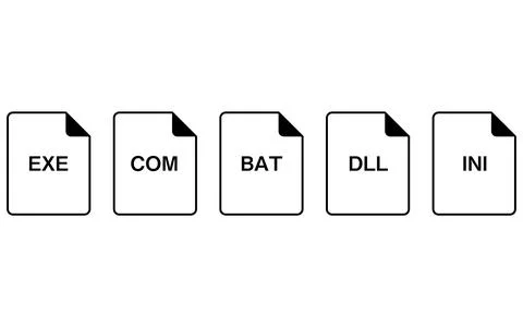 Simple icon set in file format Stock-Illustration