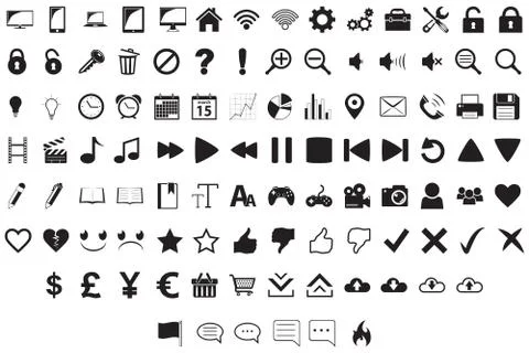 Simple Icon Set Illustrazione stock