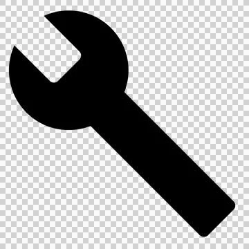 A simple icon of a spanner representing settings Illustration