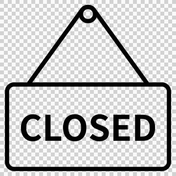 Simple icon of store closed sign Stock Illustration