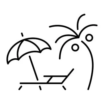 A simple icon for a summer vacation or vacation Stock Illustration