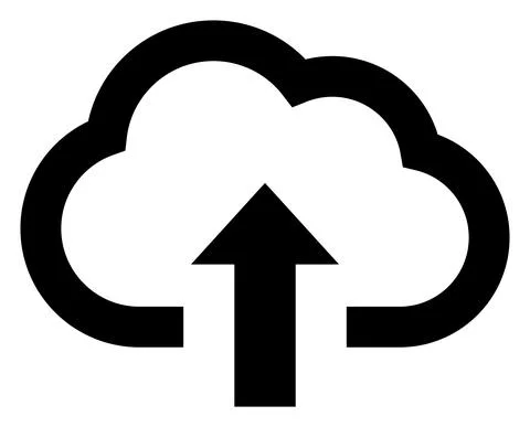 Simple icon of uploading to the cloud Stock Illustration