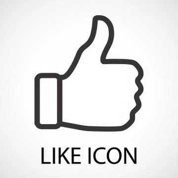 Simple like icon, vector Illustrazione stock