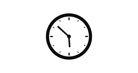 Simple icon watch animation on white background. Clock Counting Down 24 Hour Day Stock Footage 273413610