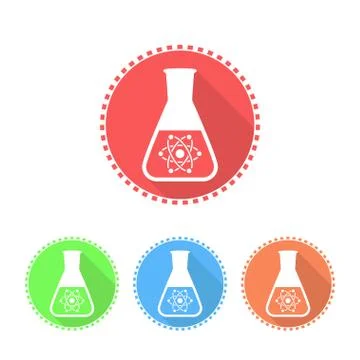 Simple icons of conical flask Иллюстрация