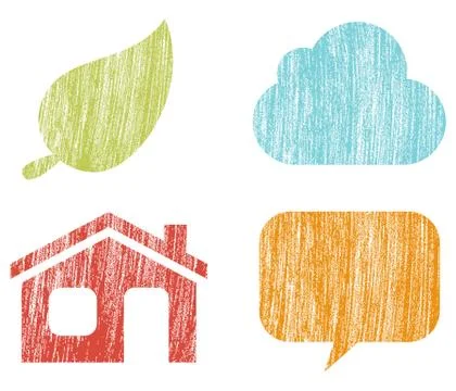 Simple Icons Stock Illustration