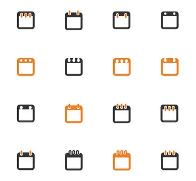 Simple icons set of box Stock Illustration
