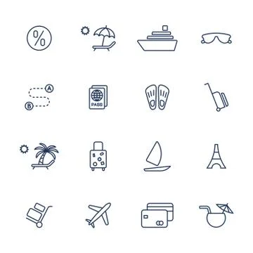 Simple icons set for web, apps, programs and other Illustrazione stock