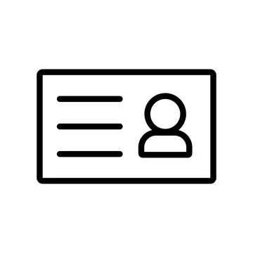 Simple ID Card Icon. Identification card. Vector. Stock Illustration