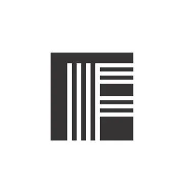 Simple IF, FI initials geometric shape company vector logo and icon Stock Illustration