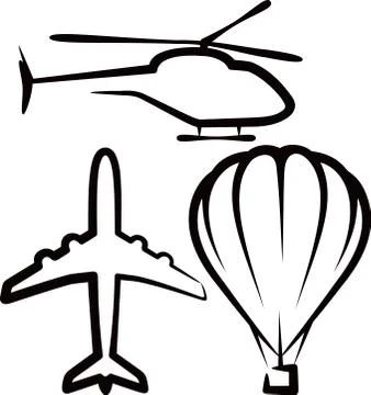 Simple illustration with air transport Stock Illustration