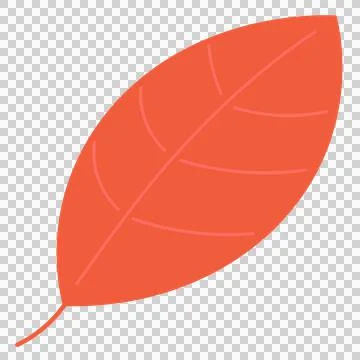 Simple illustration of autumn red-colored leaf Stock Illustration