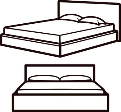 Simple illustration with beds Stock Illustration