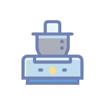 Simple illustration of a blender on a kitchen counter Stock Illustration