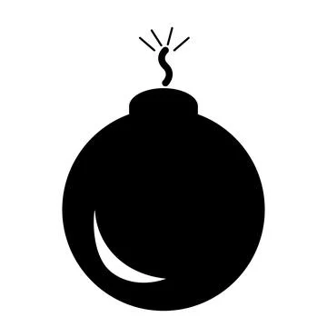 A simple illustration of bomb icon Stock Illustration