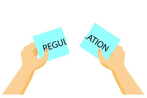 Simple Illustration, Break the Rule or Regulation Stock Illustration