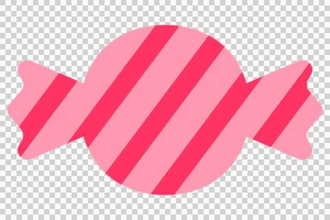 Simple illustration of a candy with wrapping (red, pink) Stock Illustration