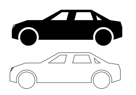 Simple illustration of car Stock Illustration