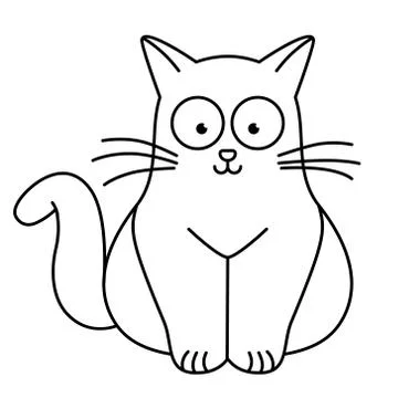 Simple illustration of cat Stock Illustration