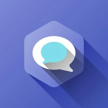 Simple illustration of chat icon in flat style Stock Illustration