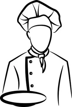 Simple illustration with a chef Stock Illustration