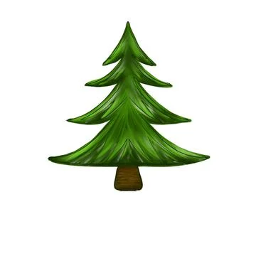 Simple illustration of christmas tree Stock Illustration