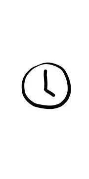 Simple illustration of a clock Illustrazione stock