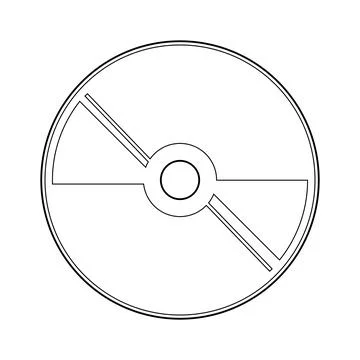 Simple illustration of compact disk or hard drive disc Personal computer co.. 스톡 일러스트