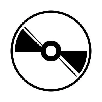 Simple illustration of compact disk or hard drive disc Personal computer co.. イラスト素材