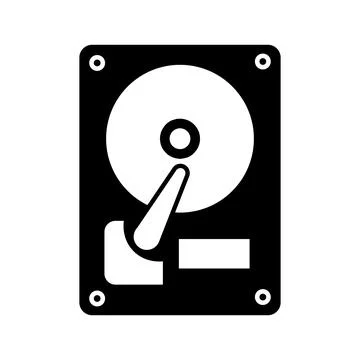 Simple illustration of compact disk or hard drive disc Personal computer co.. Stock-Illustration