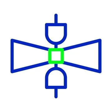 Simple Illustration of a Complex Electrical Circuit Illustrazione stock